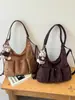 Bolsa de mano informal de gran capacidad, bolso de hombro de color liso, bolso de hombro informal estilo coreano para mujer, bolso plisado simple, bolso para ir al trabajo para mujer