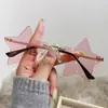 Óculos de Sol Pentagrama Sem Aro Fashion Óculos de Sol Engraçados de Natal Óculos Punk com Personalidade