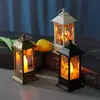 Lampião de Vento de Natal Castiçal Lâmpada Luz Noturna Idoso Boneco de Neve Decoração Luz Noturna Enfeites de Mesa Decorações de Natal