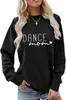 Sudadera con estampado de corazón de 'Dance Mom' para mujer, cuello redondo, Otoño e Invierno, Suministro de Amazon, Informal, Holgada, Exportación