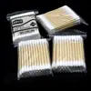 Hisopo de algodón con palito de madera para peluquería, salón de belleza, era moderna, desmaquillante, hisopo de algodón de dos cabezas para orejas