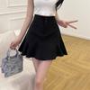 Traje Negro Pequeño Falda Sirena Talla Grande para Mujer Verano Nuevo Falda Corta Cintura Alta Adelgazante Línea A Bodycon
