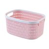 Cesto oval vazado para armazenamento, plástico PP, máscara fosca, cesto para armazenamento de álcool, cesto organizador para brinquedos infantis