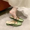 Jin Bukang [Colección Popular] Nuevas Zapatillas de Mediodía Estilo Chino Nuevo para Mujer Ropa de Exterior Verano Nuevas Sandalias Estilo Nacional con Falda