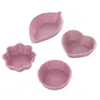 Plato para Dips Japonés Creativo Hojas de Paja de Trigo Plato para Salsa de Soja Vinagre Condimentos Plato para Snacks de Cocina Plato en Forma de Corazón para Pepinillos