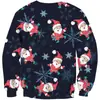 Primavera 2023 Ropa de mujer transfronteriza europea y americana patrón de gatito animal impresa suéter de cuello redondo amantes en stock