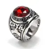 Moda europea y americana anillo de ejército retro joyería para hombre acero inoxidable hip hop Punk soldado Águila anillo de letras en stock