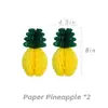 Nuevos Suministros de Decoración para Fiesta Temática Hawaiana de Flamenco de Amazon Bolas de Flores de Papel de Piña Tropical Linternas de Abanico de Papel