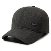 Gorra de Béisbol para Hombre de Edad Media y Mayor, Nueva de Invierno, Protección contra el Frío al Aire Libre, Protección para los Oídos, Calidez, Bordado, Gorra de Pico de Pato, Gorro de Algodón Engrosado con Terciopelo