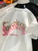 Camiseta de diseño americano de nicho con cremallera y manga corta para hombre y mujer, de verano, moderna, estampada, holgada, versátil, de media manga
