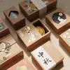 Regalos Empresariales Personalizados, Souvenirs, Pasteles de Luna del Festival de Mediados de Otoño, Embalaje de Tarjeta Blanca Colorida, Cajas de Regalo de Papel, Cajas de Regalo, Papel Kraft