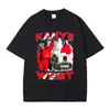 Camiseta Estampada Gráfica del Rapero Kanye West para Hombre Streetwear Vintage