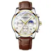 Comercio Exterior Más Vendido Negocios Luminoso Impermeable Reloj de Cuarzo para Hombre Modelo Clásico con Manecillas Pequeñas y Tres Subesferas Multifuncional Reloj de Cuarzo