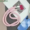 Estilo Universal Personalizado Torcido Pelúcia Diagonal Celular Cordão Longo Bolsa de Câmera Chave Capa de Celular Cordão Versátil