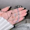 Uma variedade de flores da primavera Flor flash diamante puxar pulseira ajustável amor zircônia simples versátil pulseira empilhada joias