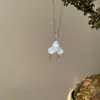 Joias de Vidro Feitas à Mão, Colar Sonhador em Formato de Nuvem e Gota de Chuva, Pingente de Vidro, Nicho de Luxo Leve, Essencial para Presente de Alto Padrão