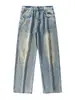 Roupa Masculina Fengshe / Nova Coleção Primavera e Outono Calça Jeans Larga Solta Tendência Estilo Americano para Homens