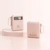 Desenho Animado Acompanha Power Bank com Fio Mini Compacto 20000 mAh Grande Capacidade Fonte de Alimentação Móvel Presente Logotipo Personalizado