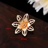 Cobre puro retendo a cor de cinco pétalas tridimensionais toro flor cap antique diy artesanal frisado hairpin cocar acessórios de material
