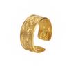 Amazon más vendido moda combinable acero inoxidable abierto ajustable oro línea tejida anillo femenino ventas directas de fábrica
