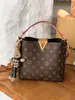 Bolsos de Mujer de Alta Gama Transfronterizos 2026 Nuevo Bolso Cubo Retro Estampado Versátil Monograma Bolso de Hombro Cruzado de Lujo Ligero