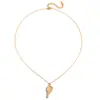 Wanxing Colgante de Raqueta de Tenis de Circonita Estilo Ins Europeo y Americano Collar de Acero Inoxidable Joyería Exquisita Moda Pequeña Sensación de Lujo para Mujeres