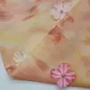 Tela de Malla Bordada con Flores Hecha a Mano Tela Bordada para Vestido de Escenario Multicolor