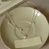 Colar de Coração de Pérola em Camadas Novo 2026, Corrente de Clavícula de Luxo Leve de Alta Qualidade, Colar Doce Elegante da Moda Atacado
