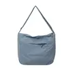 Bolso de hombro de nailon de color liso estilo japonés, bolso cruzado grande para estudiantes mujeres, impermeable, ligero, bolsa de gimnasio de gran capacidad