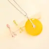 Hebilla de Seguridad de Plata de Ley S925 Hebilla de Clip para Hombres y Mujeres Hebilla de Semilla de Melón de Jade Hetian Accesorios DIY Cabezal de Hebilla Colgante de Jade