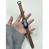 Adequado para Pulseira de Relógio Xiaomi Mi Band 11 9/8Nfc Couro Fosco Pulseira de Pulso de Luxo Dupla com Rebites Pulseira de Relógio Esportivo