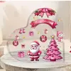 Adornos de Corazón de Amor Acrílicos Personalizados Transfronterizos, Decoraciones de Mesa Navideñas, Manualidades de Pie Transparente, Regalos
