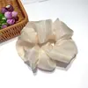 Nova coréia de grandes dimensões de seda brilhante cor sólida anel intestino grande anel de cabelo anel de cabelo elegante de seda laço de cabelo anel de cabelo acessórios para o cabelo