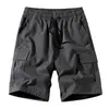 Nuevos pantalones cortos casuales deportivos de verano de talla europea para hombre, moda holgada con bolsillo, ropa de trabajo moderna