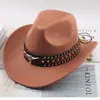 Chapéu Top Étnico Chapéu de Cowboy Ocidental Xizang Xizang Chapéu de Performance Chapéu de Lã Chapéu de Lã Retrô Centro-Europeu e Americano