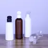 80ml 100ml 120ml frasco de plástico frasco para emulsão frasco redondo transparente com tampa flip de plástico
