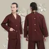 Ropa de Moxibustión de Manga Larga Delantera y Trasera de Algodón, Ropa de Belleza, Ropa para Baño de Vapor, Ropa de Manga Larga con Espalda Abierta para Masaje de Pies, Ropa de Manga Larga para Fisioterapia