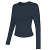 Ropa Deportiva Transfronteriza Ajustada para Yoga, Top Deportivo Elástico Profesional de Manga Larga para Correr y Pilates con Cintura Ceñida Adelgazante