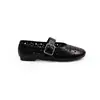 Zapatos planos estilo francés para primavera-verano, nuevos, de suela blanda, cómodos, transpirables, con diseño calado, tipo Mary Jane, con correa de hebilla