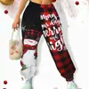 Pantalones bombachos casuales de cierre en el tobillo con estampado de muñeco de nieve de Navidad para mujer, primavera y otoño, transfronterizos de Amazon Europa y América