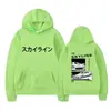 Sudadera con capucha casual de moda callejera con estampado de letras D de doble cara, estilo Anime Drift Ae86, para hombres y mujeres