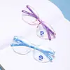 Nuevas Gafas Redondas de Color Gelatina Retro para Niños con Montura Redonda, Sencillas, Combinan con Todo, Decorativas Planas Sin Graduación