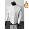 Camiseta de manga larga de algodón con paneles cleanfit para hombre, diseño de primavera y otoño, sudadera de cuello redondo, top recto de hombros estilo retro americano