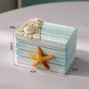 Caja Mini Cofre del Tesoro Submarino con Temática Oceánica Silla de Playa Estilo Mediterráneo Adornos Decorativos Accesorios para Fotografía