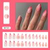 Armadura de almendra moda europea y americana arte de uñas corrugado rayas irregulares uñas postizas rosas piezas de uñas especiales para mujer
