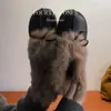 Versión de lana~Mocasines retro de punta redonda y tacón oculto para mujer, zapatos de mujer versátiles y cómodos, zapatos de piel sintética afelpada gruesa y cálida