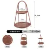 Cesta de Verduras para Olla Caliente de Hongos Silvestres, Charola Multicapa Tejida tipo Ratán para Snacks y Frutas, Cesta de Verduras