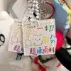 Tudo Vai Ficar Bem Gatinho Chaveiro de Acrílico da Sorte Pingente de Mochila Escolar Texto Ins Pingente de Mochila Presente