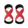 Correa de soporte para peso muerto en forma de 8 para fitness, levantamiento hacia arriba, correa de soporte fija antideslizante, muñequera para entrenamiento de fitness