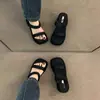 Pantuflas de tacón alto para mujer 2026 nuevas sandalias de verano tipo slip-on con plataforma, estilo francés, para combinar con faldas, sandalias casuales de playa